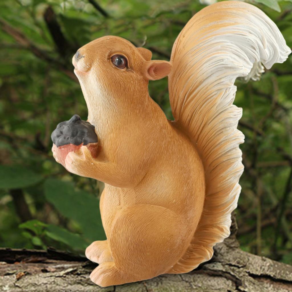 Entzückende Tier-Gartendekoration Eichhörnchen-Statue Naturfreund-Deko