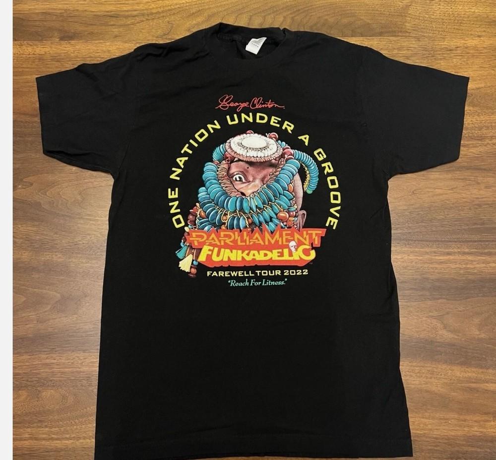 

Джордж Клинтон Parliament Funkadelic Прощальный тур 2022 Футболка 4XL