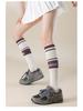 Professionelle Kompressions-Sportsocken für Laufen, Yoga, Tennis & Fitness - Atmungsaktiv Gestreift Hoher Schaft für Herbst & Winter
