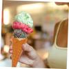 ibasenice Simulation Ice Cream Cone Fake Cone Photography Lightweight for Home or Store Display 5-inch Model, Prop, PVC,
