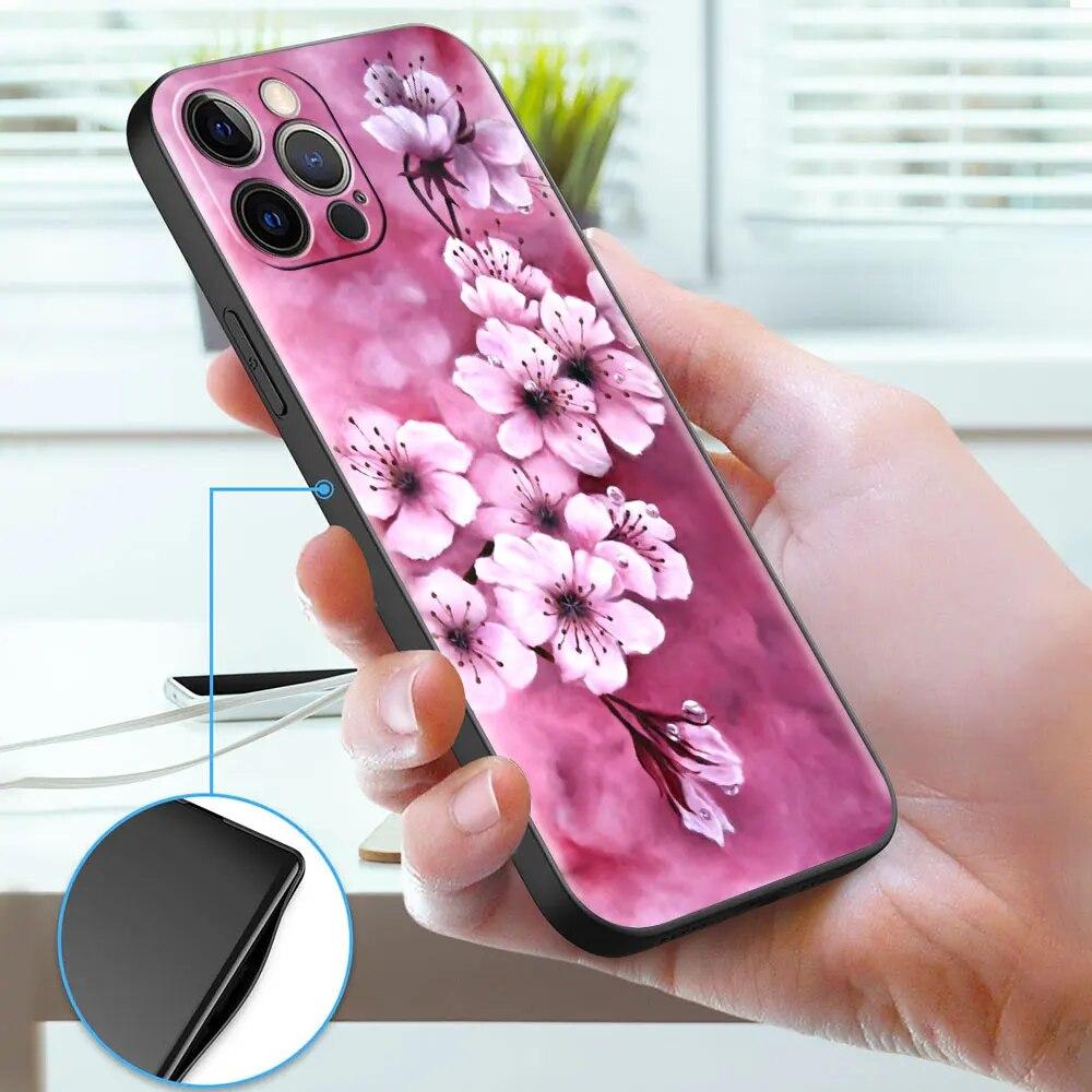 Kirschblüten Handyhülle für iPhone Samsung Galaxy Redmi Xiaomi Oppo OnePlus Note SA 7 8 9 10 11 12 13 14 20 21 22 23 53 54 Pro Max Plus Ultra