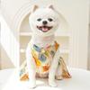 Dog Bowknot Dress Rose Flower Print Pet Princess Sundress Summer Pet Outfit for Small Girls Dogs Cats