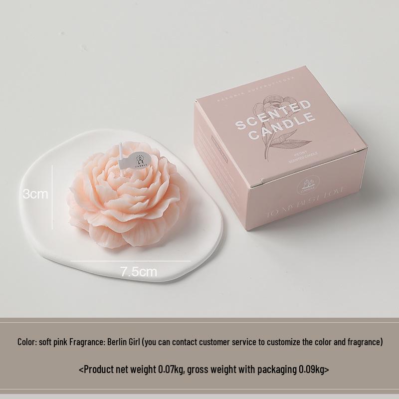 Peony Scented Handmade Candle - Creative Mother's Day Gift & Fragrance Ornament