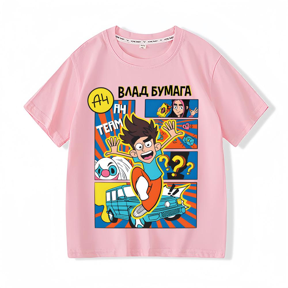 Kids Clothes A4 T-shirt Short Sleeve Tops Girls Boys Tshirt Y2k Tees A4 Summer Anime Tees Tops