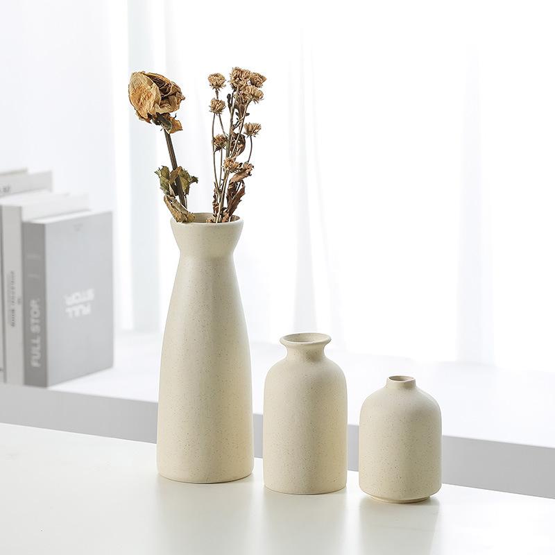 

Nordic Ceramic Vase Set Home Living Room Wine Cabinet Entrance Flower Planter Modern Decorative Flower Vase Home Decorative 3pcs