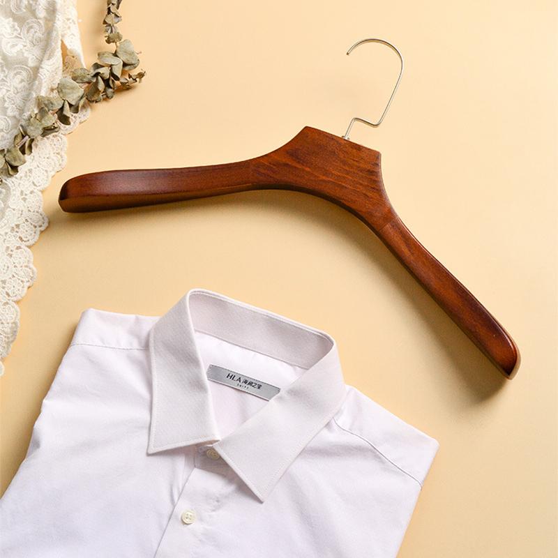 1/2 BUC Umerașe din Lemn Durabil de Înaltă Calitate, Umerașe Retro Îngroșate pentru Haine Cămăși Jachete, Organizatoare de Costume de Calitate cu Umeri Lărgiți