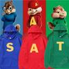 Alvin und die Chipmunks_ The Squeakquel Herren Hoodie Sweatshirt Kräftiger Frontbuchstaben-Print Oversize Locker Freizeit Langarm