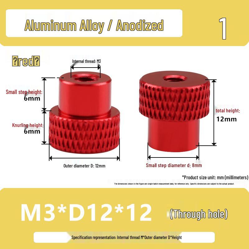 National Standard Aluminum Knurled Hand-Twist Nut M3-M10