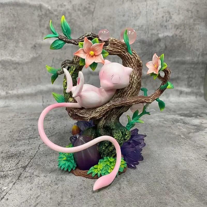 Cartoon 14Cm Pokemon Anime Action Figure Mewtwo Moon Scene Gk Statue Collection Doll Desktop Decor Model Toy For Kids Xmas Gifts