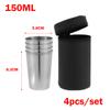 4Pcs Outdoor Stainless Steel Water Cup Set With Case Hiking Camping Picnic BBQ Beer Cups Coffee Cup Portable Travel Drinkware Compression Cup