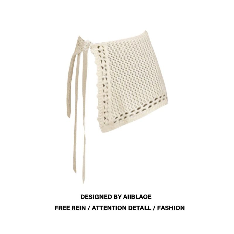 Plus-Size Women s Layered Fashion Accessory: Hollow-Out Crochet Knit Tie-Up Spring/Summer One-Piece Shawl for Women Beige Butt Curtain M