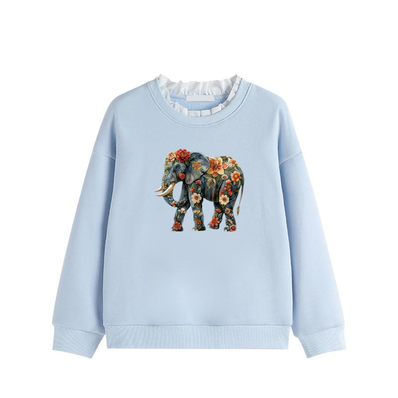 Funny Elephant Patches For Clothes Diy Clothes Stickers Hoodies Heat Press Appliqued T-Shirt Heat Transfer Vinyl