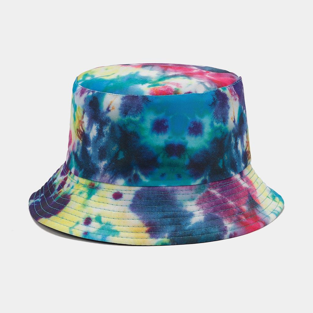 3D Printed Pattern Fisherman Hat Tie Dye Double-sided Basin Hat for Men Women Summer Outdoor Sun Protection Sunshade Hat
