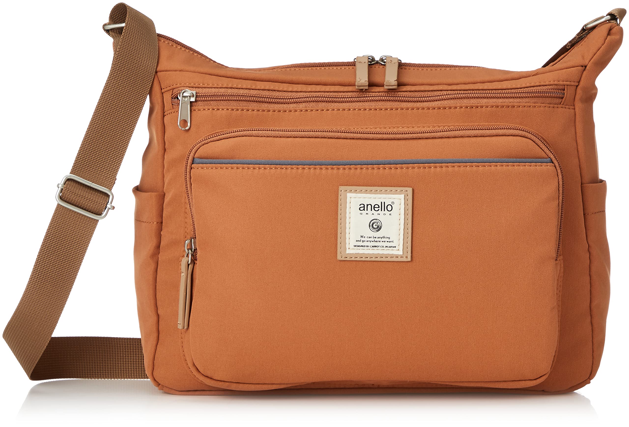

Anello Grande Cinnamon Shoulder Bag, A4 Size, 10 Pockets, GTM0334, Orange