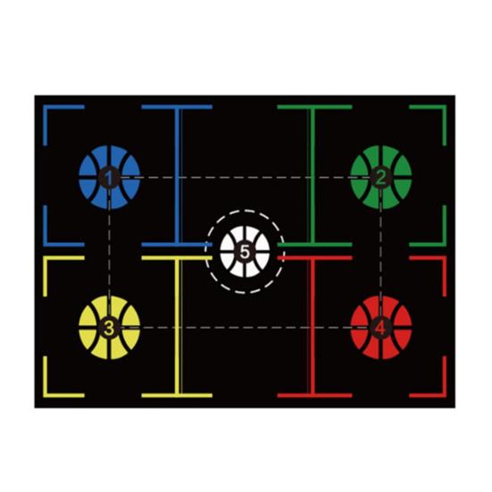 Basketball Footwork Training Mat Non-Slip Low Noise Basketball Training System Mat Agility Footstep Training Mat for Dribbling Training At Home