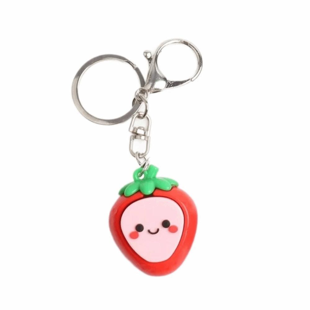 Click Sound Mini Pressable Strawberry Keychain Miniature blueberry Keychain Backpack Decoration Strawberry