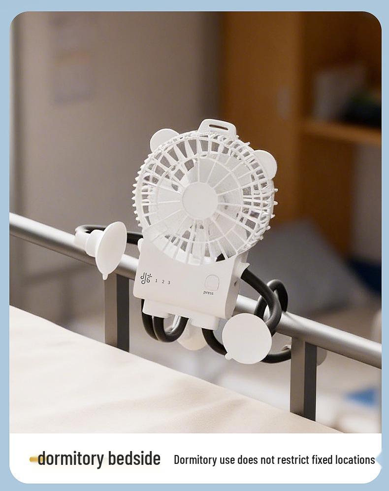 Octopus Suction Cup USB Mini Fan: Quiet, Portable, Universal for Desktop and Kitchen.