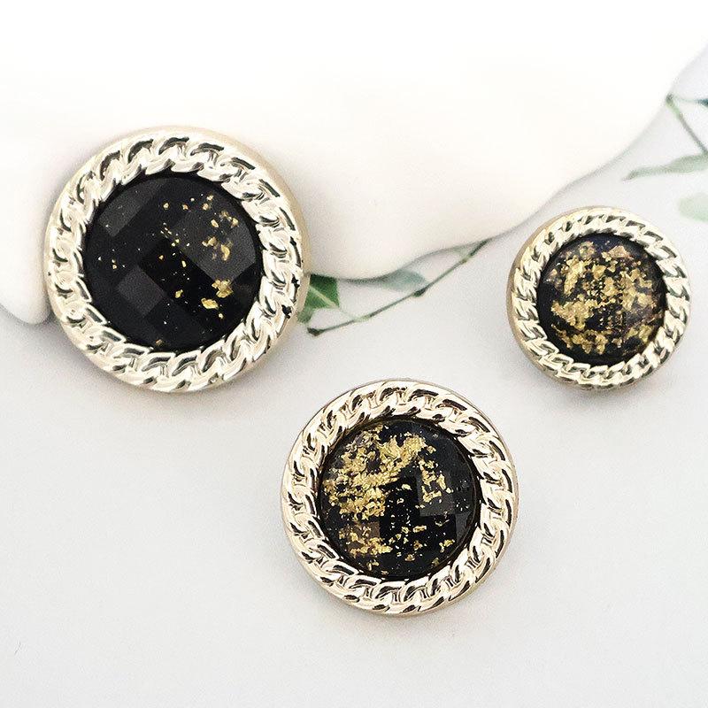 Plastic Button Resin Pearlescent Accessories Hand Sewn Phnom Penh Round Exquisite High-End Coat Shirt Buttons