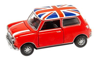 TINY No.153 Mini Cooper Mk1 Red with Union Jack Roof (Assembled)