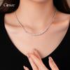 European and American Fashion Zircon Arc Smile Pearl Necklace Commuter Versatile Collarbone Chain Necklace