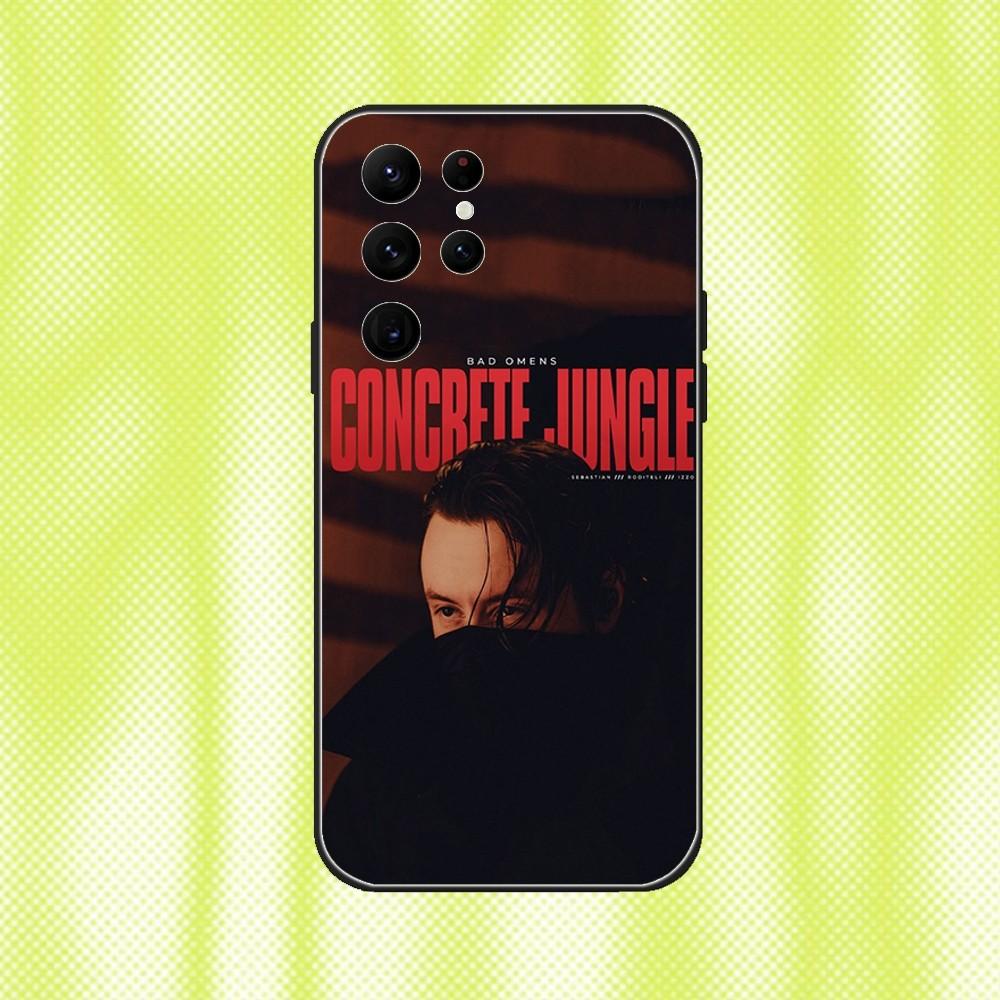 Bad Omens CONCRETE JUNGLE Phone Case For Samsung S 25,24,23,22,30,21,10,9,Ultra,Plus,Lite,FE,4,5G Black Soft Case Samsung S25ULTRA
