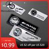 Heißer Autoaufkleber 3D Aluminium Auto Seitenkarosserie Heckklappe Emblem Dekoration Aufkleber für Mercedes Benz W204 W205 Amg W211 W212 W213 Sma