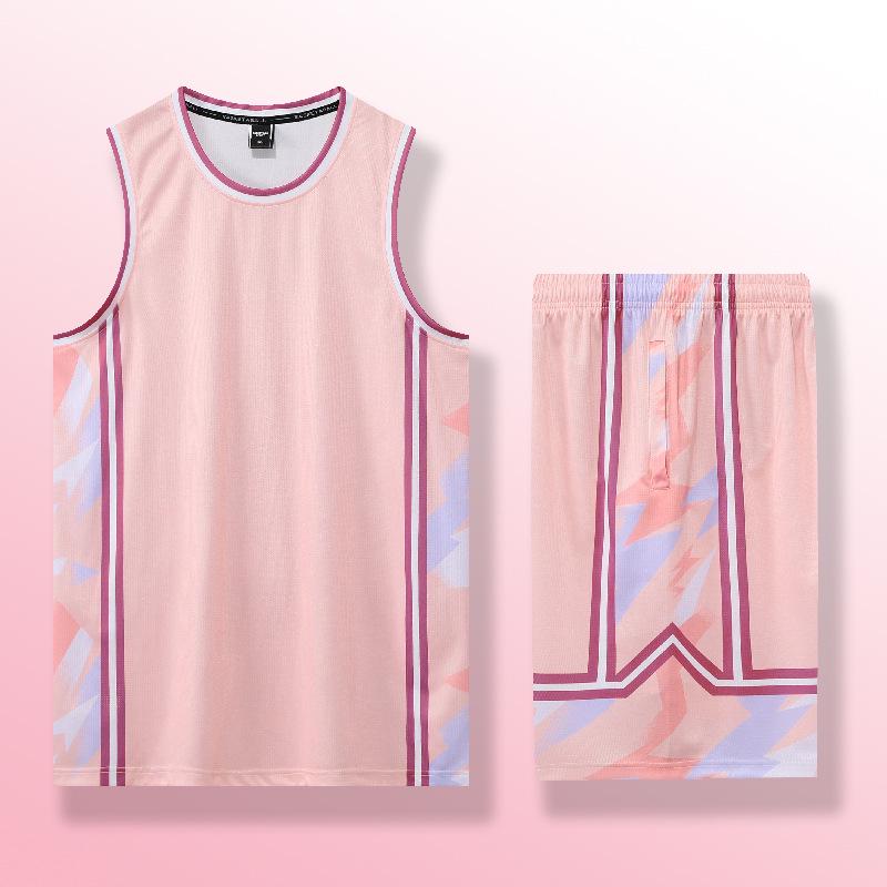 

Женский и мужской розовый баскетбольный комплект: Настраиваемая джерси и жилет для тренировок или соревнований XL