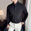 Hochwertige Herren Vintage Freizeithemden Mode Stehkragen England Stil Langarmhemd Herren Jugendliche Vitalität Bluse Mann
