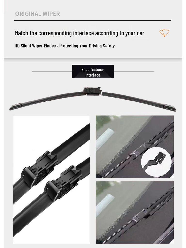 Mazda 6 Silent Frameless Front Wiper Blade with Original Rubber Strip