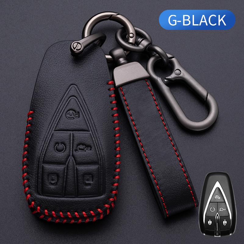 Genuine Leather Housing Remote Fit For Changan Unit Unik Cs35Plus Cs55 Plus Cs75 Plus Oshan X7 X5 Auto Key Fob Cover Case Auto Auto Accessories