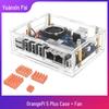 Orange Pi 5PLUS Acrylic Case with Fan, WiFi, and Bluetooth Receiver