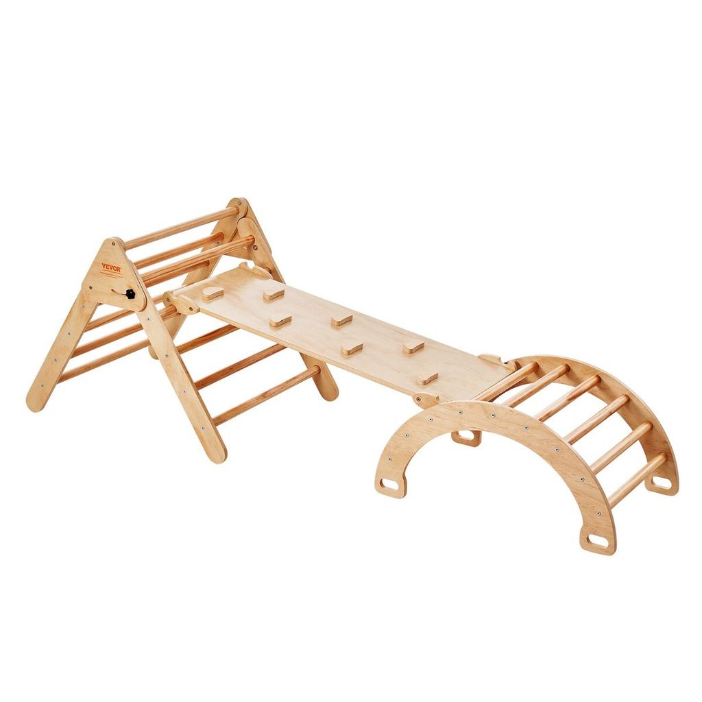 Pikler Dreieck Set 5in1 Montessori Kletterspielzeug für Kleinkinder Groß Holz