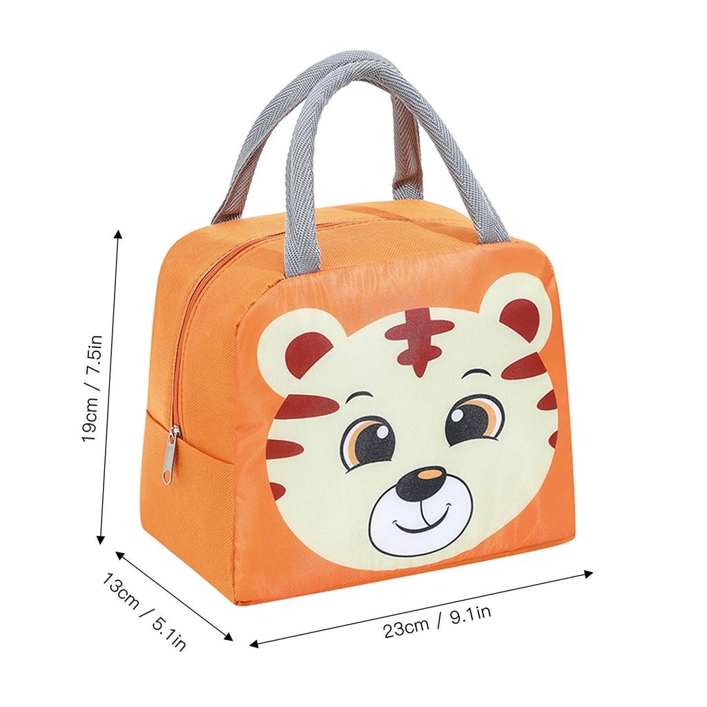 Lunch Bag Cute Cartoon Animal Pattern Waterproof Large Capacity Portable Thermal Insulation Lunch Box Bag for Women Men