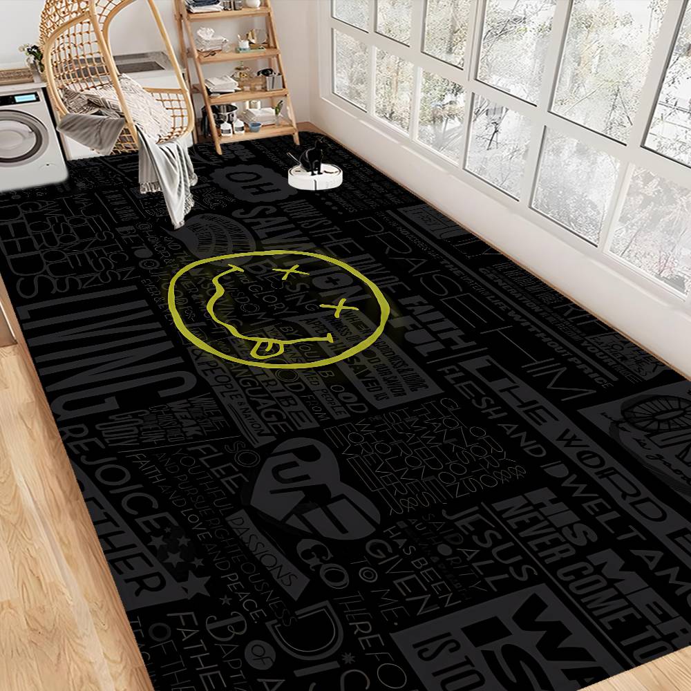 Popular Band N-nirvana-A Floor Mat Retro Multiple Choice Living Room Kitchen Rug Non-Slip Modern Home Decor