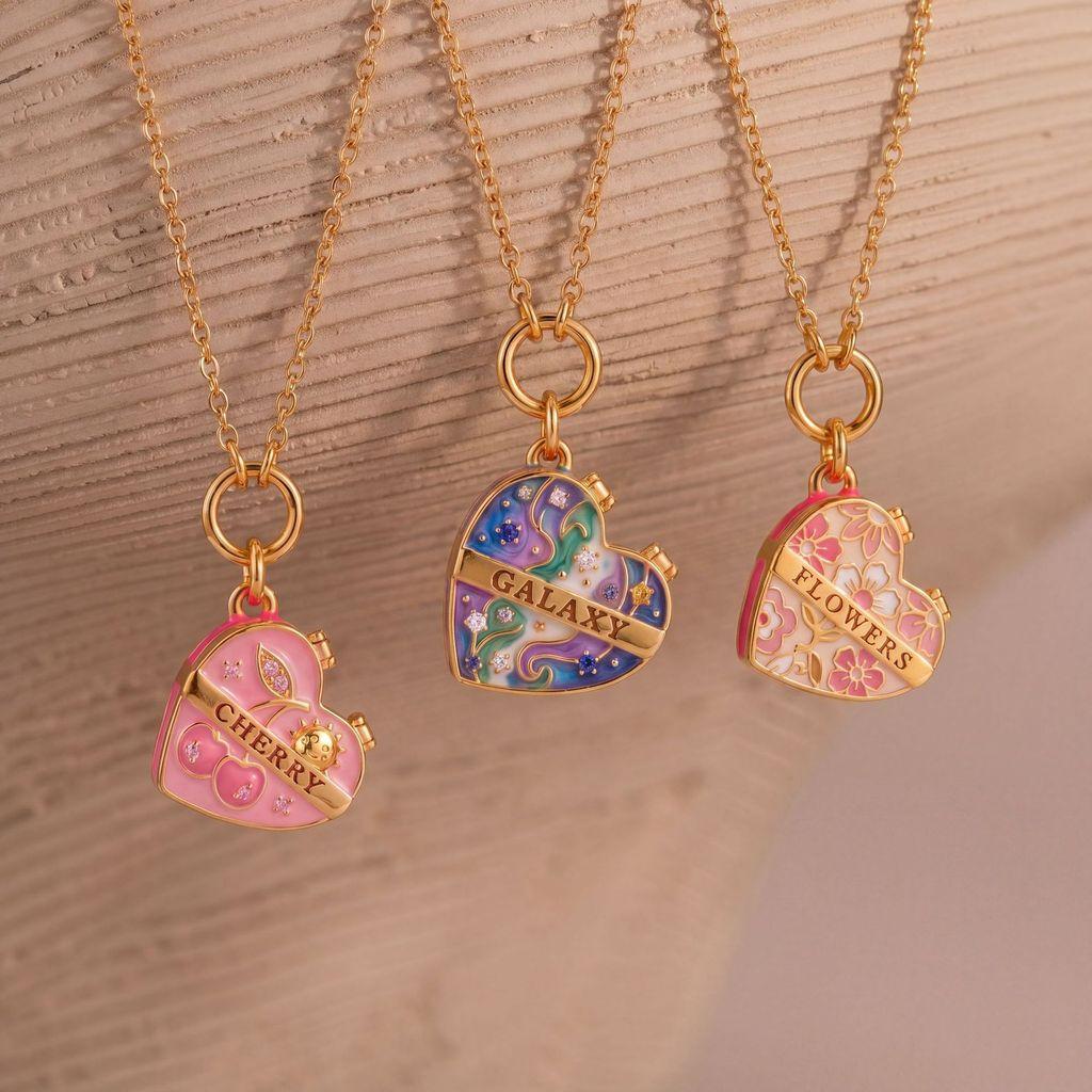 Heart Pendant Necklace Copper With Openable Clasp For Casual Wear