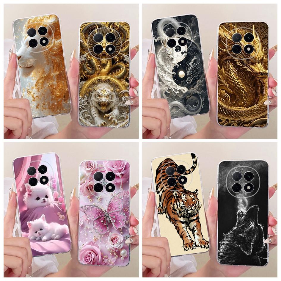 For OPPO F29 Pro 5G Case Silicone Cool Cartoon Tiger Wolf Soft TPU Clear Phone Back Cover For OPPO F29Pro 2025 CPH2705 Protector