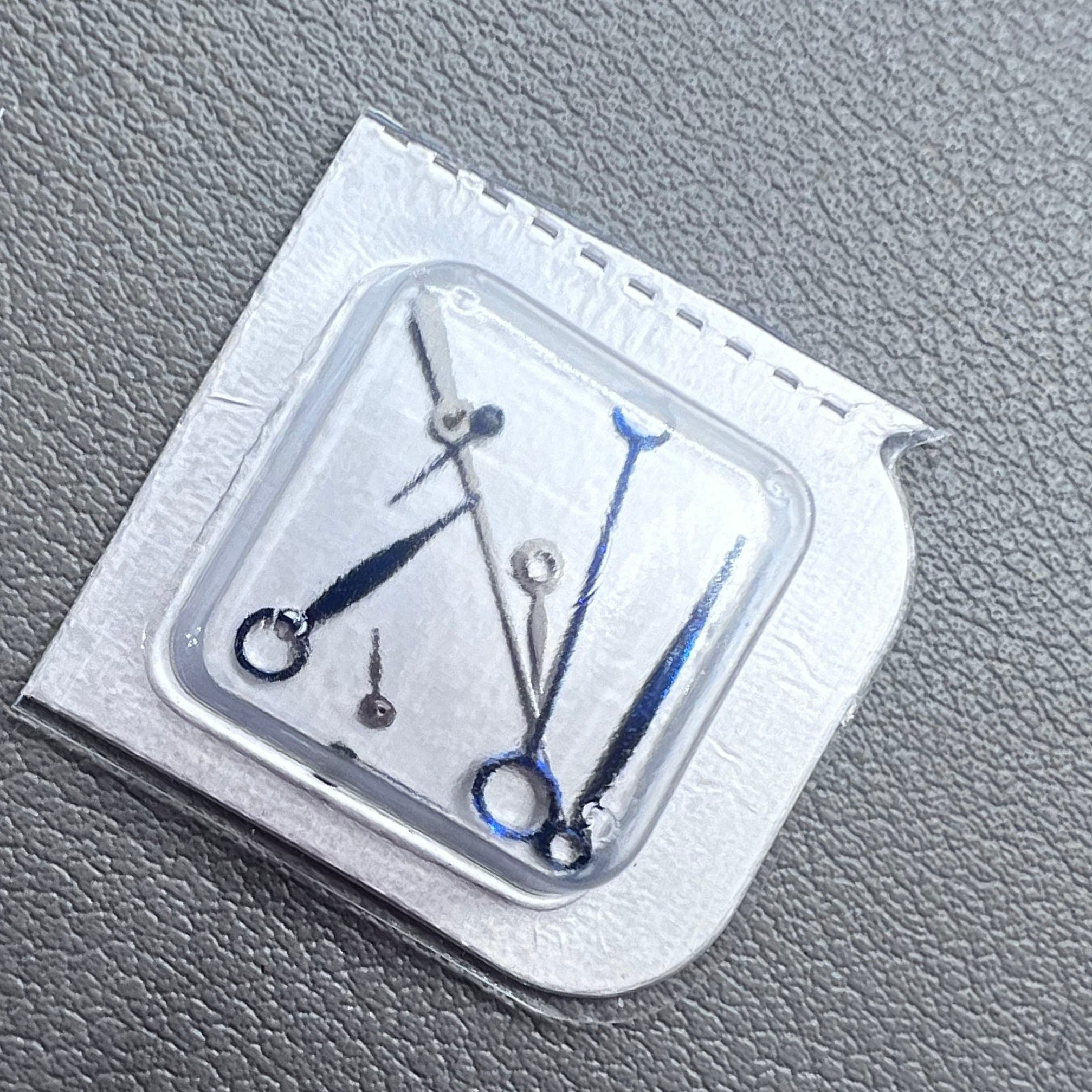 No Lume Blue Polished Replacement Watch Hands for ETA 7750 7751 Movement