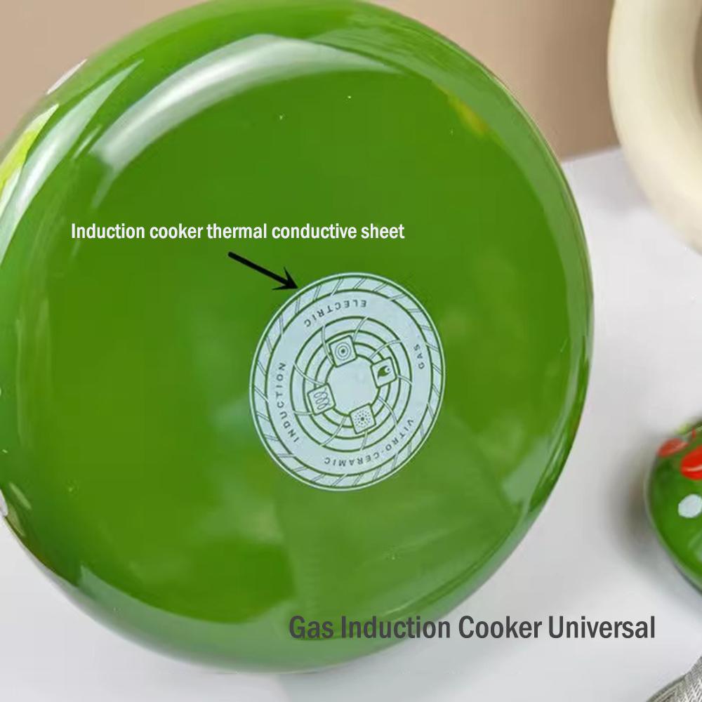 Ethnic style painted enamel pot with strainer, Household coffee pot, Gas induction cooker boiling water kettle, Milk tea pot