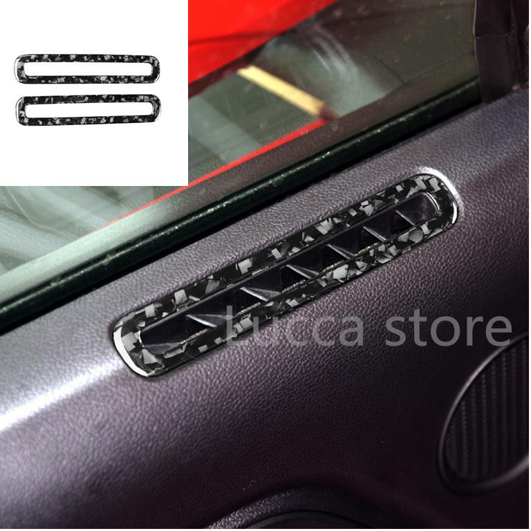Carbon Fiber For Ford Mustang 15-20 CD Air Conditioning Control Panel Gear Panel Air Panel car Sticker cover Car