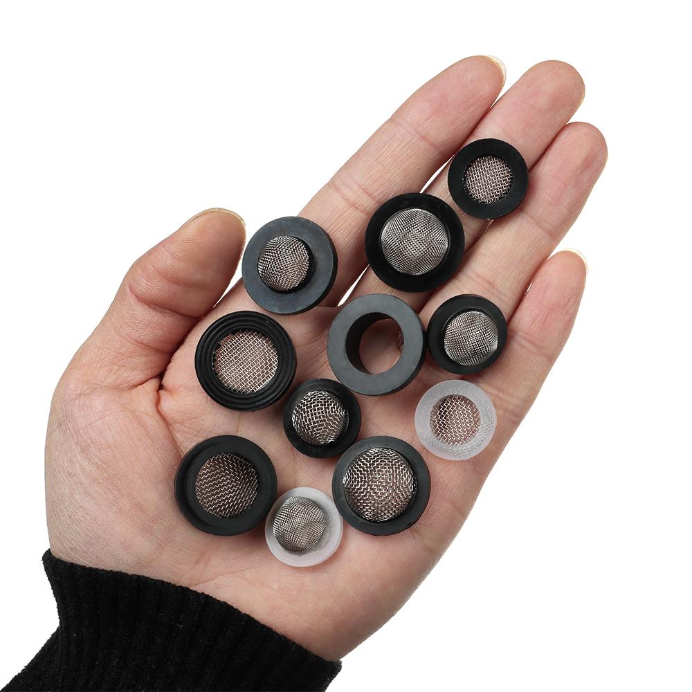 5Pcs 1/2" 3/4" Rubber Gaskets With Stainless Steel Filter For Garden Shower Faucet Replacement Washer Sealing Hose Connection