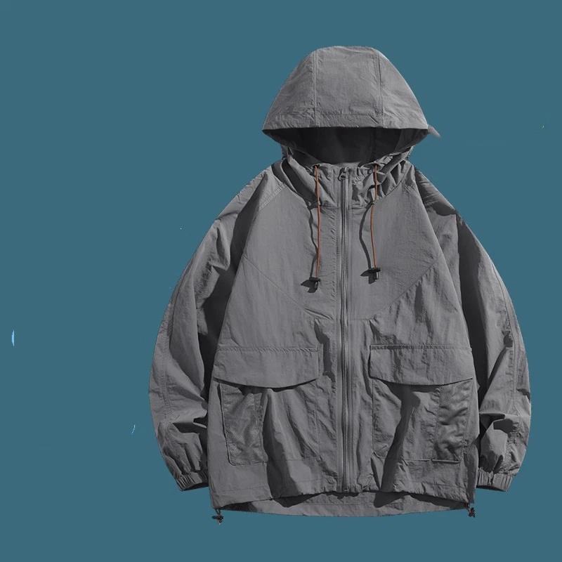 Breathable Quick-Dry Sun Protective Clothing Hooded Pocket Design Outdoor Sunblock Jacke