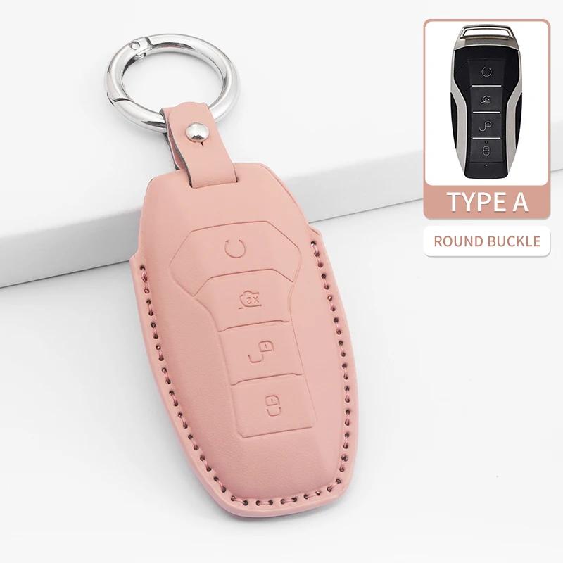Car Key Cover For BYD Atto 3 Han EV Dolphin PU Car Key Protector Shell Accessories