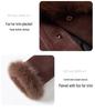 Winter 2024 Women's Young Style Fox Fur Motorcycle Suede Down Jacket YJ6896