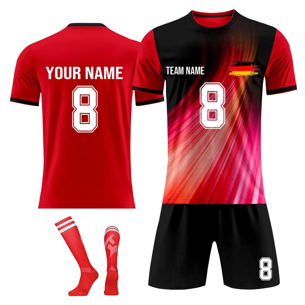 Personalised Shirts Kit Mens Girls With Name Number Custom Football Jerseys For Boys Training Suit