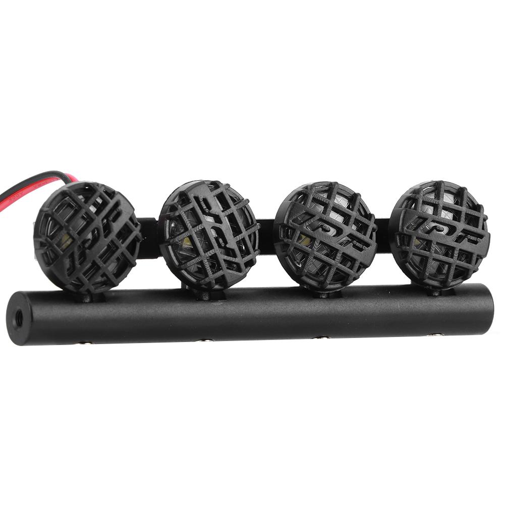 LED Roof Lamp DIY Luggage Rack Lamp Spotlight Accessory Fit for TRX4  SCX10 1 10 RC Car Crawler4LED