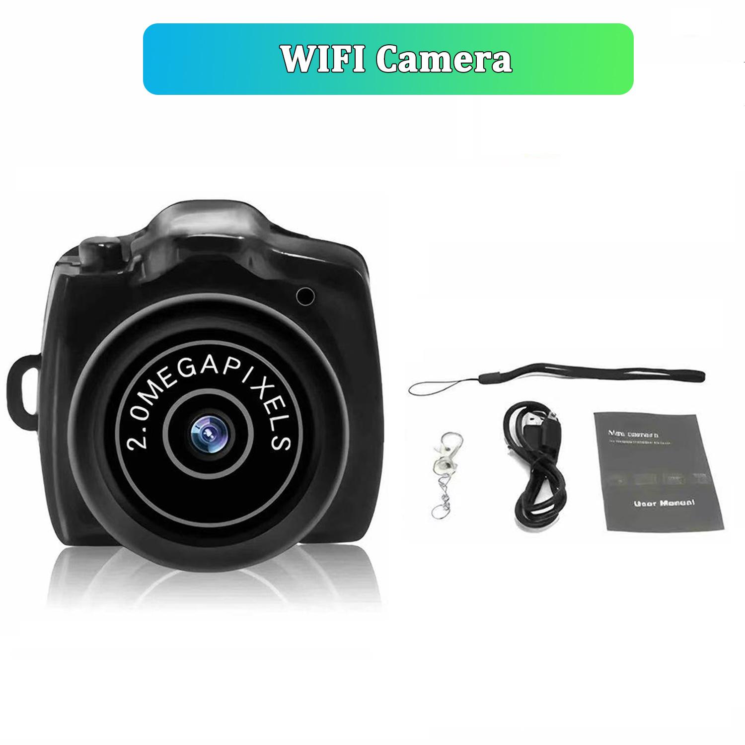

Y2000 Mini Keychain Camera With Screen HD 720P Portable Retro kids Cam Ultra Compact Pocket DV Video Recorder With Flash Lamp WIFI Cam NO Card