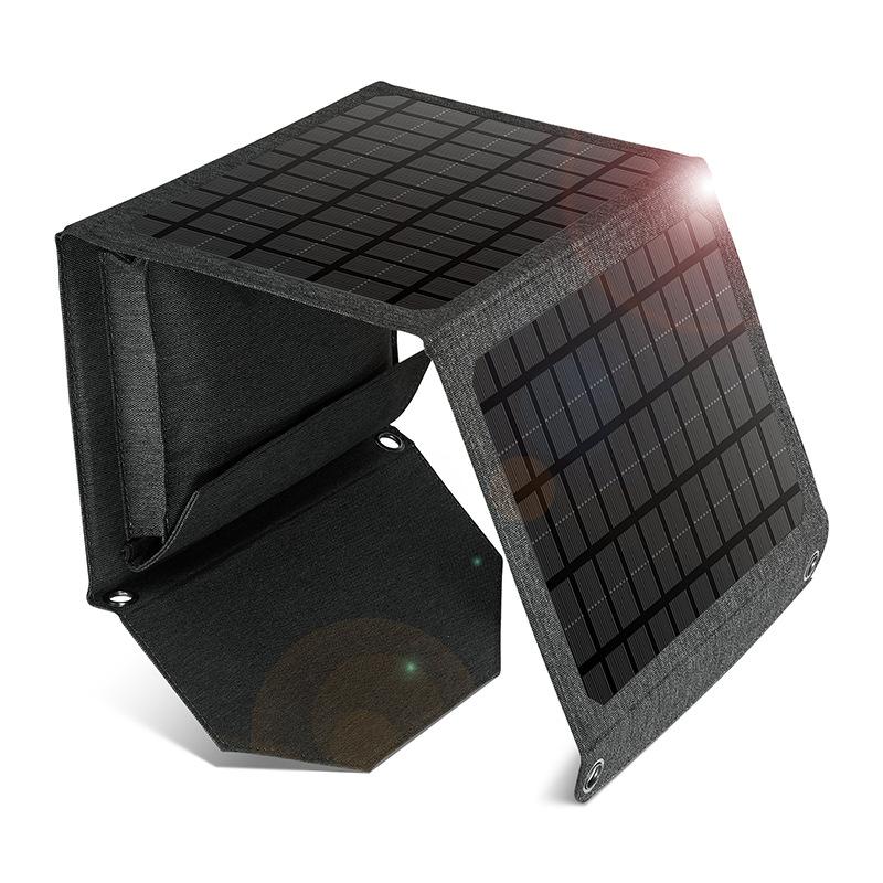 

18W Dual USB Solar Charger 3-Folding Solar Panel Outdoor Portable Smart Phone Power Supply Charger