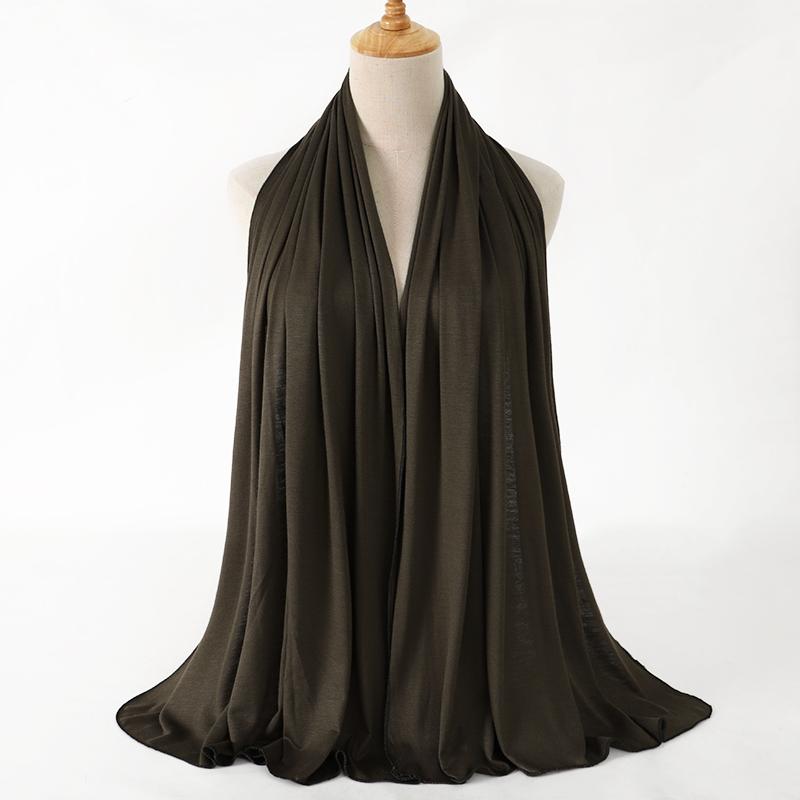 New Women Modal Cotton Jersey Hijab Ramadan Fashion Plain Soft Long Turban Scarf Shawls Islamic Ladies Headscarf Bandana