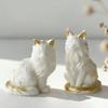 Cat Resin Mold Sitting Cat Shape Concrete Decoration Craft Resin Soap Mold for Home Room Wedding Party Dinner Table