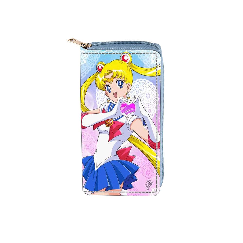 Cartoon Long Zipper Wallet Wallet Clutch Sailor Moon